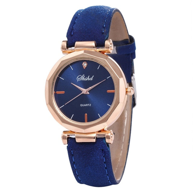 Fashion Women Leather Casual Watch Luxury Analog Quartz Crystal Wristwatch Fashion Casual Female Wristwatch Luxury 2019 Dress#L