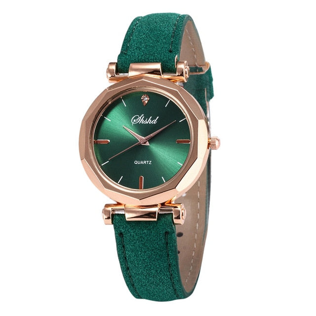 Fashion Women Leather Casual Watch Luxury Analog Quartz Crystal Wristwatch Fashion Casual Female Wristwatch Luxury 2019 Dress#L