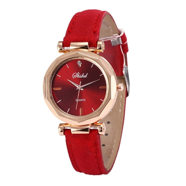 Fashion Women Leather Casual Watch Luxury Analog Quartz Crystal Wristwatch Fashion Casual Female Wristwatch Luxury 2019 Dress#L