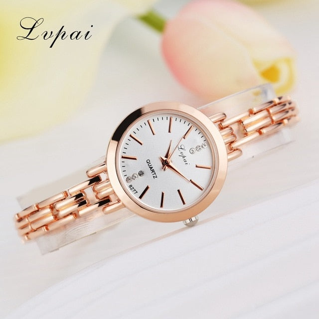 Lvpai Brand Luxury Women Bracelet Watches Fashion Women Dress Wristwatch Ladies Quartz Sport Rose Gold Watch Dropshiping