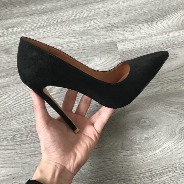 Classic Pumps Extreme High Heels 12cm Sexy Stilettos Ladies Pointed Toe Shoes Nude Red Blue Black Beige Leopard Heels