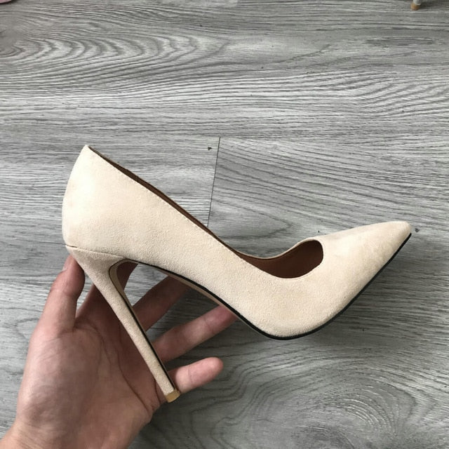 Classic Pumps Extreme High Heels 12cm Sexy Stilettos Ladies Pointed Toe Shoes Nude Red Blue Black Beige Leopard Heels