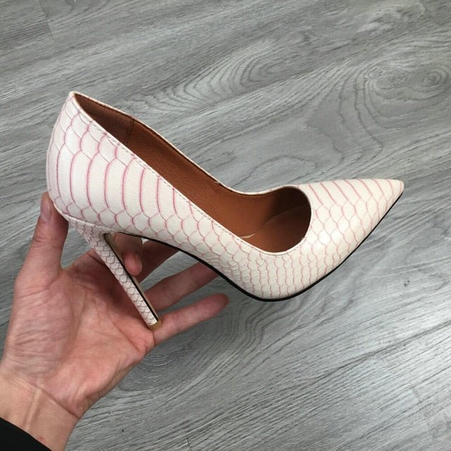 Classic Pumps Extreme High Heels 12cm Sexy Stilettos Ladies Pointed Toe Shoes Nude Red Blue Black Beige Leopard Heels