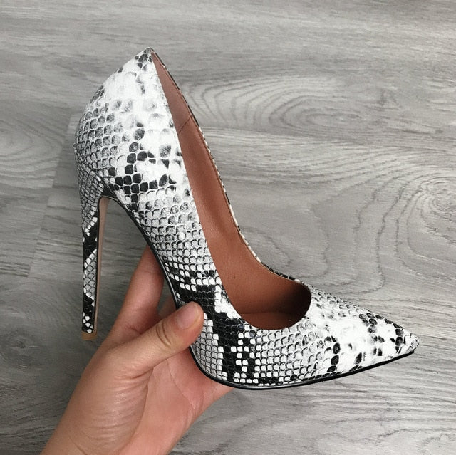 Classic Pumps Extreme High Heels 12cm Sexy Stilettos Ladies Pointed Toe Shoes Nude Red Blue Black Beige Leopard Heels