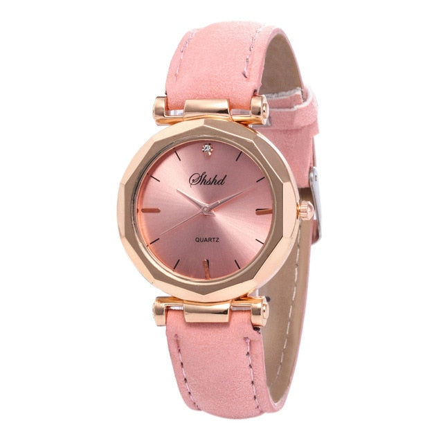Ladies Analog Quartz Wrist Watch Fashion Women Leather Luxury Watch Female Solid Casual Dress Crystal Wristwatch damski zegarek