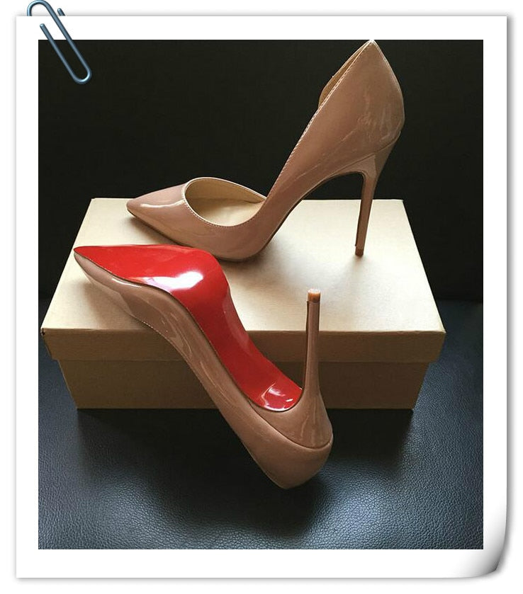 Luxury Shoes Women Designers Side Pumps Sexy Wedding Shoes Bling Extreme High Heels Women Sexy Heels Shoes Ladies Shoes