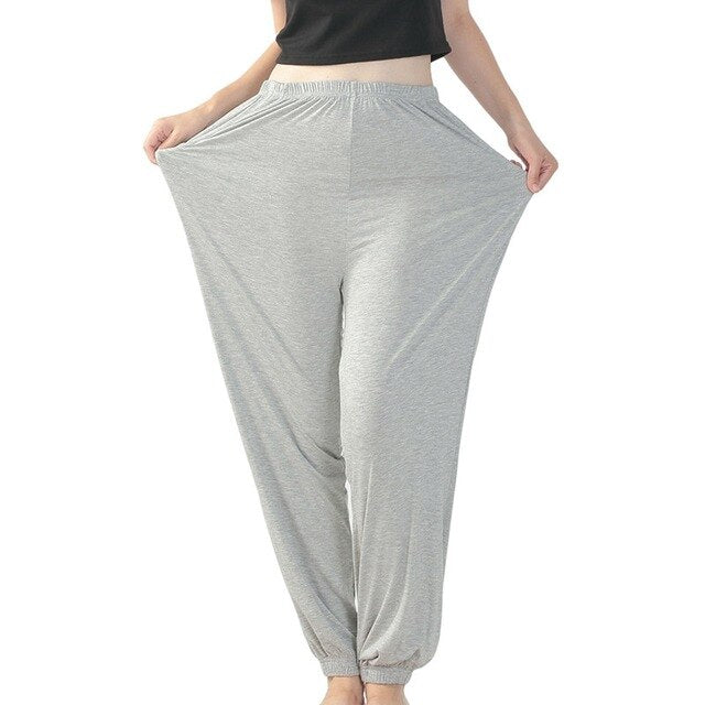 Plus size dancing high waist elastic long plus size yoga track pants casual pants female home pajama pants 7xl 6xl 5xl