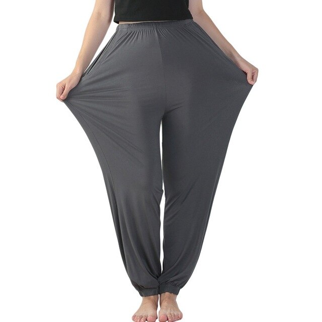 Plus size dancing high waist elastic long plus size yoga track pants casual pants female home pajama pants 7xl 6xl 5xl
