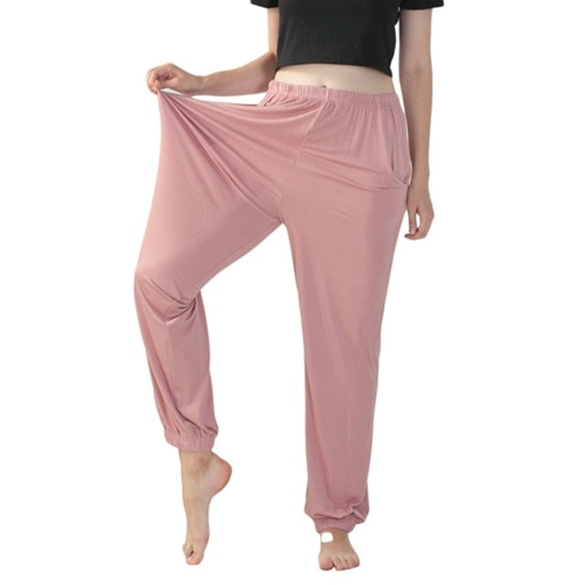 Plus size dancing high waist elastic long plus size yoga track pants casual pants female home pajama pants 7xl 6xl 5xl