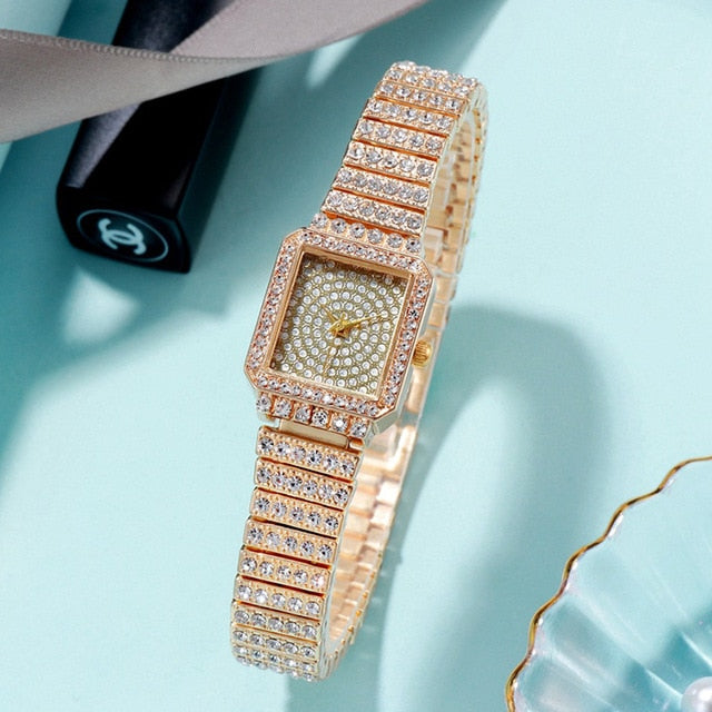Women Watch Woman 2020 Luxury Brand Gold Clock Lady Wrist Watches Crystal Female Ladies Quartz Watch Fashion Women's Wristwatch