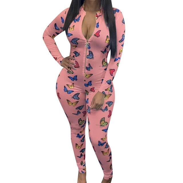 Lip Print Sexy Onesie For Adult Cartoon Pajamas Onesie Pyjamas Women Sleepwear Long Jumpsuit Christmas Party Wear