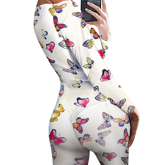 Lip Print Sexy Onesie For Adult Cartoon Pajamas Onesie Pyjamas Women Sleepwear Long Jumpsuit Christmas Party Wear