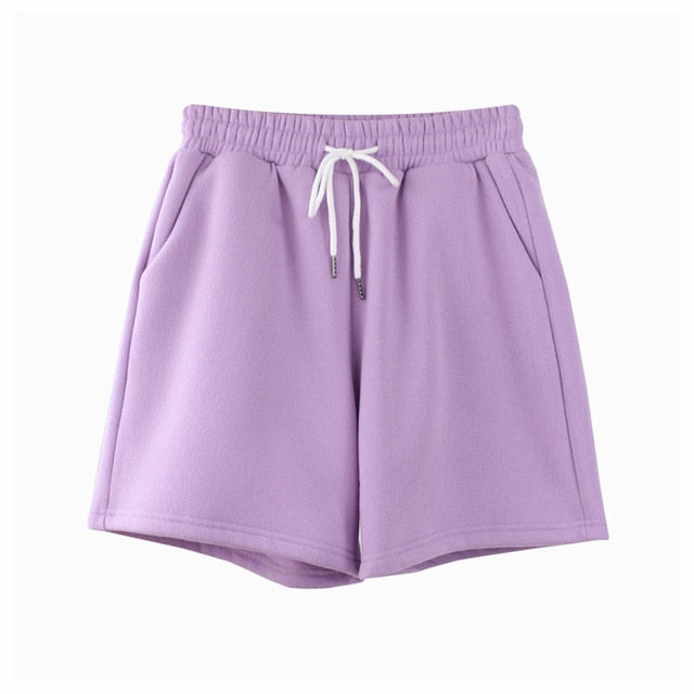 Aachoae Solid Casual Tracksuit Women Sports 2 Pieces Set Sweatshirts Pullover Hoodies Suit 2022 Home Sweatpants Shorts Outfits